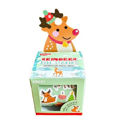 Abtibilduri Rola Ren - 190 Stickere Craciun cu Glitter